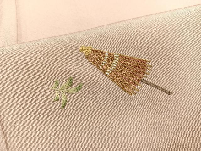 平和屋着物●訪問着 中国三大刺繍 相良刺繍 番傘 正絹 逸品 AAAW0068ph