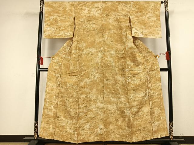 平和屋着物▽上質な小紋 単衣 墨流し文様 正絹 逸品 AAAW1242fy