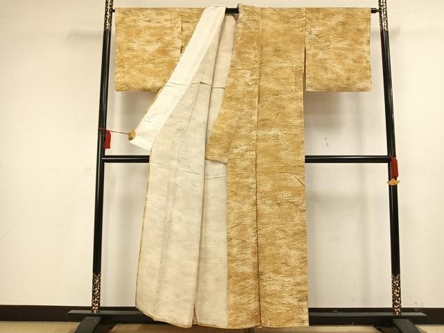 平和屋着物▽上質な小紋 単衣 墨流し文様 正絹 逸品 AAAW1242fy