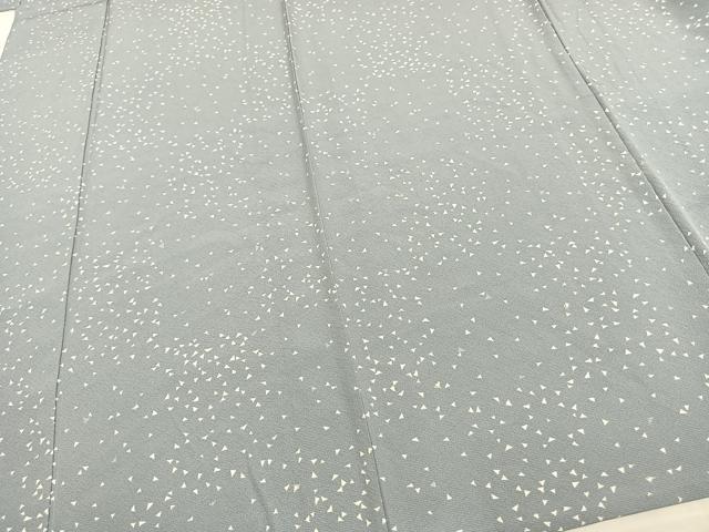 平和屋着物▽上質な小紋 単衣 幾何学文様 正絹 逸品 AAAW1257fy
