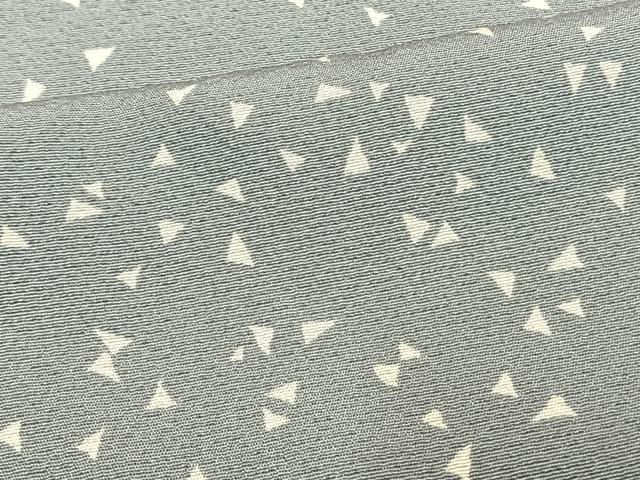 平和屋着物▽上質な小紋 単衣 幾何学文様 正絹 逸品 AAAW1257fy