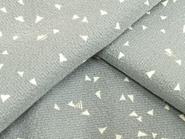 平和屋着物▽上質な小紋 単衣 幾何学文様 正絹 逸品 AAAW1257fy