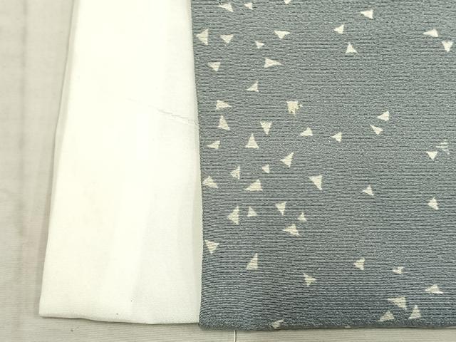 平和屋着物▽上質な小紋 単衣 幾何学文様 正絹 逸品 AAAW1257fy