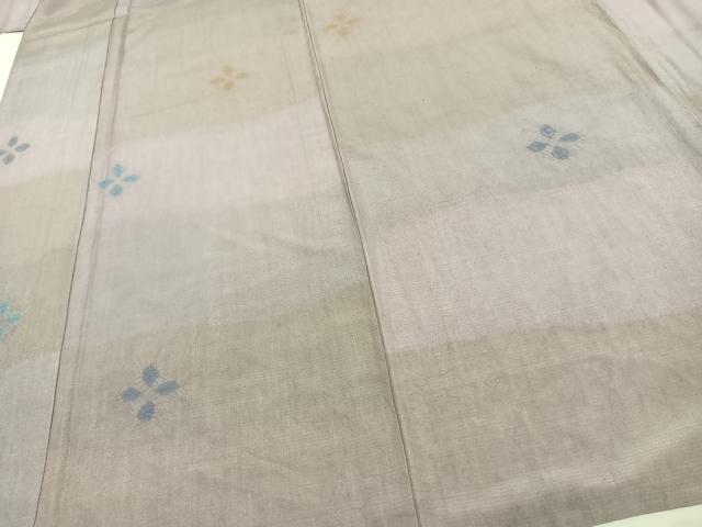 平和屋着物▽上質な紬 単衣 絞り 舞花文 正絹 逸品 AAAW1271fy