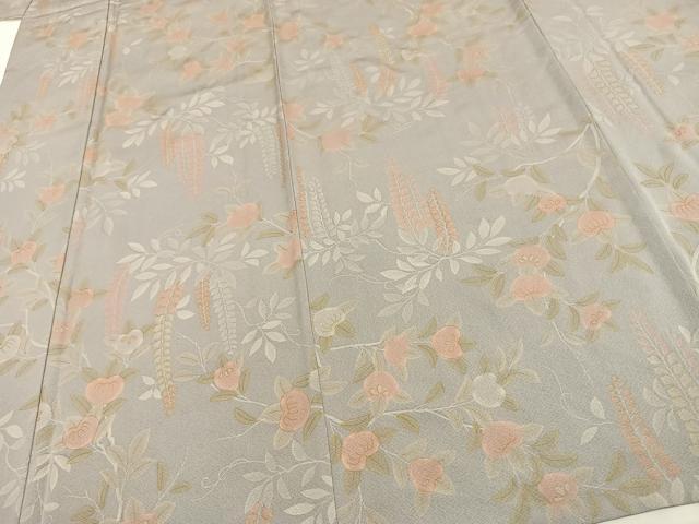 平和屋着物▽上質な小紋 単衣 橘文 正絹 逸品 AAAW1282fy