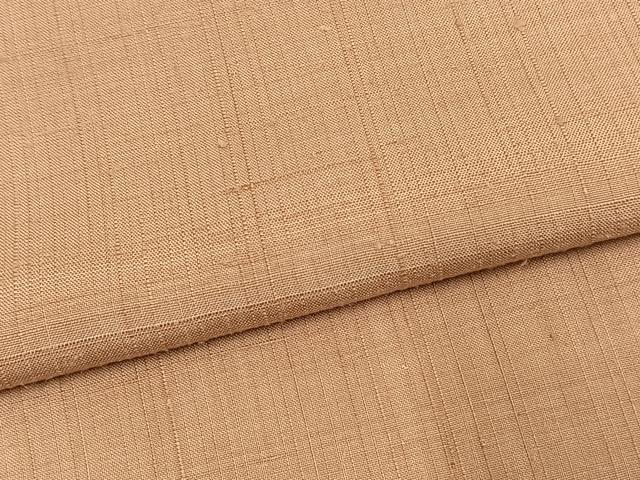 平和屋着物▽上質な紬 単衣 色無地 一斤染色 正絹 逸品 AAAW1292fy