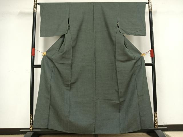 平和屋着物▽上質な紬 単衣 100亀甲 正絹 逸品 AAAW1301fy