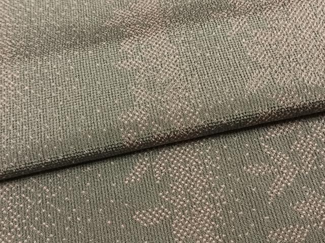 平和屋着物▽本塩沢 単衣 草花間道 正絹 逸品 AABJ8188ck