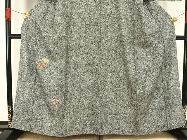 平和屋着物▽訪問着 単衣 中国三大刺繍 汕頭刺繍 スワトウ刺繍 草花丸文 銀糸 正絹 逸品 AAAW1308fy