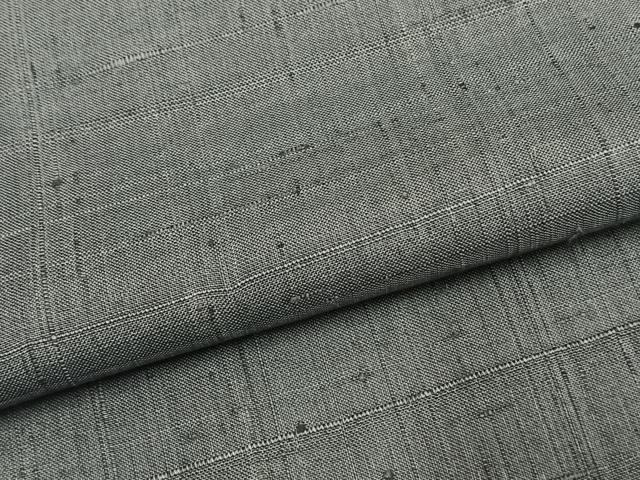 平和屋着物▽染織の名門 しょうざん 生紬 単衣 色無地 錫色 正絹 逸品 AAAW1309fy