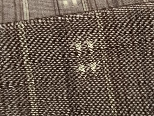 平和屋着物▽上質な紬 単衣 縞 正絹 逸品 AAAW1324fy