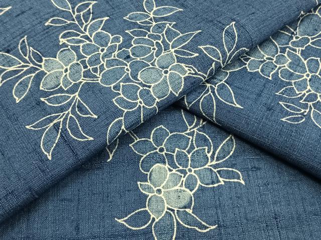 平和屋着物▽上質な小紋 単衣 紬地 草花文 正絹 逸品 AAAW1329fy