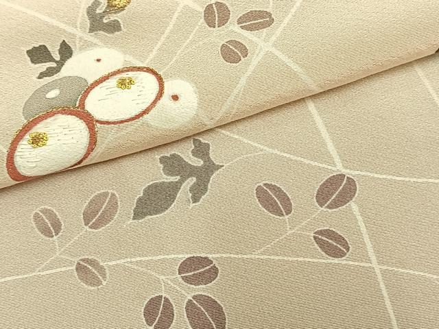 平和屋着物▽訪問着 単衣 刺繍 中国三大刺繍 相良刺繍 草花文 金糸 正絹 逸品 AAAW1348fy