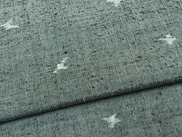 平和屋着物▽上質な紬 単衣 幾何学文様 正絹 逸品 AAAW1378fy
