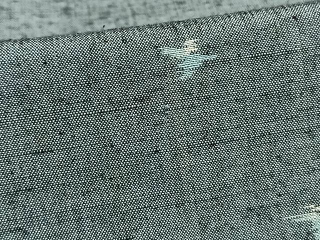 平和屋着物▽上質な紬 単衣 幾何学文様 正絹 逸品 AAAW1378fy