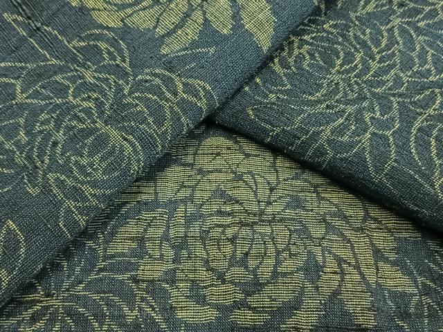 平和屋着物▽上質な小紋 単衣 草花文 逸品 AAAW1393fy