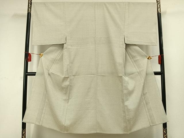 平和屋着物▽男性 本塩沢 単衣 110亀甲 総詰め 正絹 逸品 AAAW1414fy