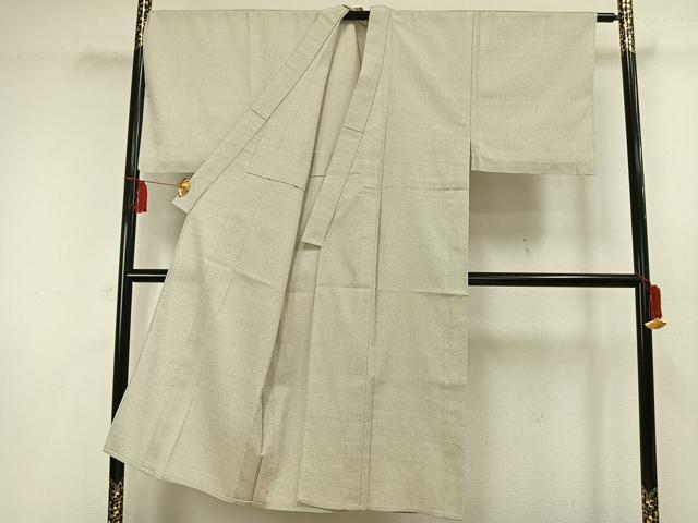 平和屋着物▽男性 本塩沢 単衣 110亀甲 総詰め 正絹 逸品 AAAW1414fy