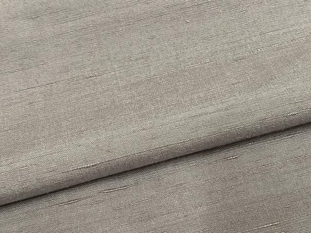 平和屋着物▽上質な紬 単衣 色無地 牡丹鼠色 正絹 逸品 AAAW1415fy