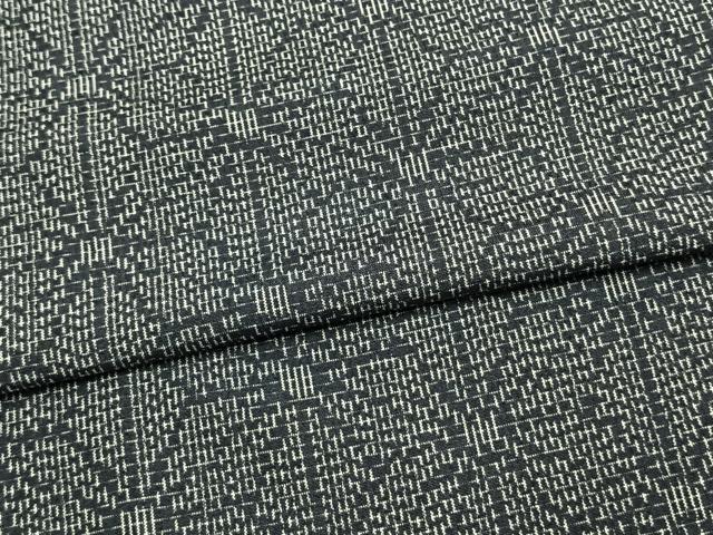 平和屋着物▽上質な紬 単衣 麻の葉文様 正絹 逸品 AAAW1431fy