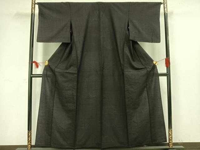 平和屋着物▽上質な紬 単衣 吉祥花文 正絹 逸品 AAAW1444fy