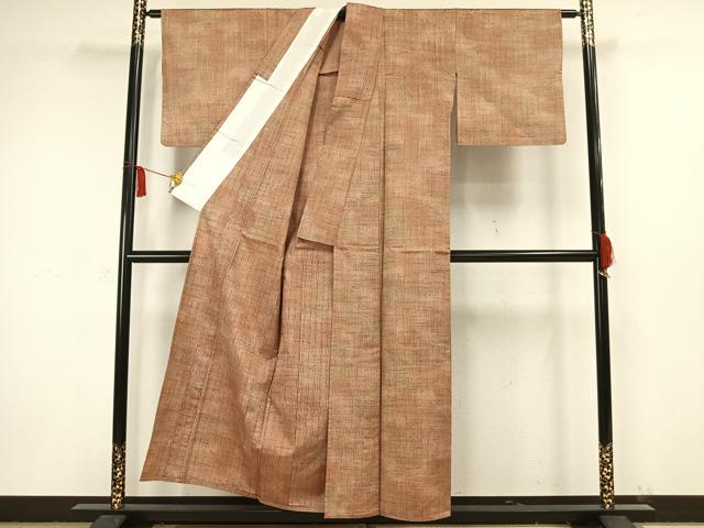 平和屋着物▽上質な紬 単衣 立涌文 正絹 逸品 AAAW1476fy