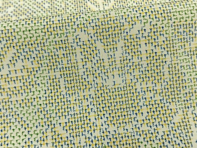 平和屋着物▽上質な紬 単衣 草花文 正絹 逸品 AAAW1498fy