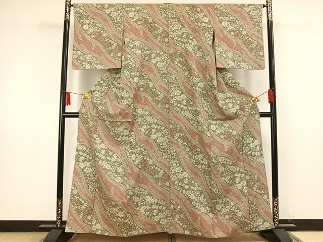 平和屋着物▽上質な小紋 単衣 辻が花 正絹 逸品 AAAW1506fy