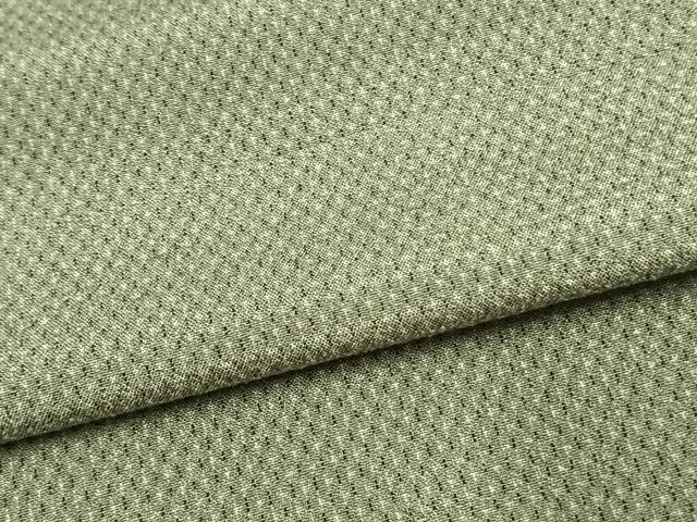 平和屋着物▽お召 単衣 蚊絣 正絹 逸品 AAAW1513fy