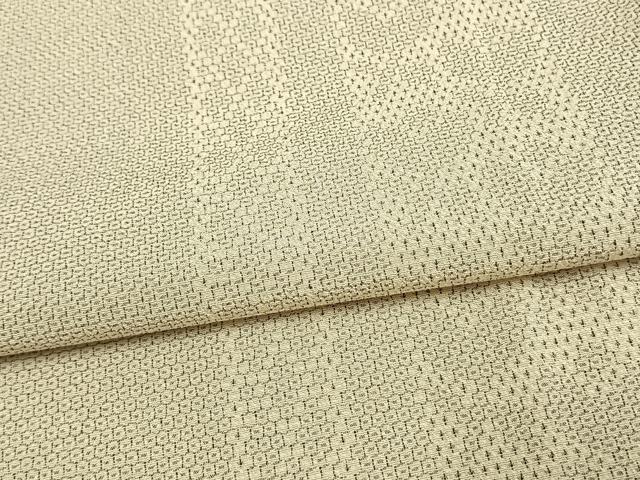 平和屋着物▽本塩沢 単衣 110亀甲 草花間道 正絹 逸品 AAAW1519fy