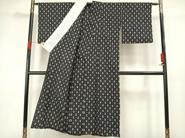 平和屋着物▽小紋 単衣 幾何学文様 AAAW1525fy