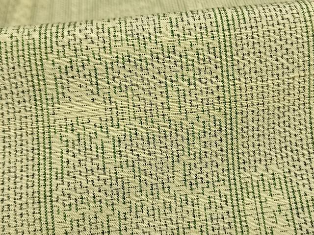 平和屋着物▽上質な紬 単衣 幾何学文様 正絹 逸品 AAAW1529fy