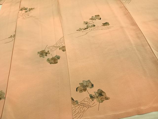 平和屋着物▽上質な小紋 単衣 風景文 暈し染め 正絹 逸品 AAAW1534fy