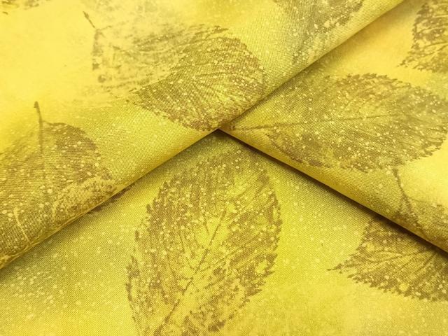平和屋着物▽本場染大島紬 単衣 舞葉文 暈し染め 正絹 逸品 AAAW1535fy