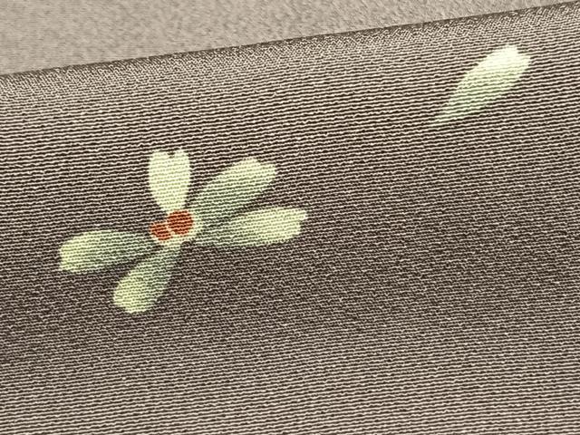 平和屋着物▽上質な小紋 単衣 舞花文 正絹 逸品 AAAW1553fy