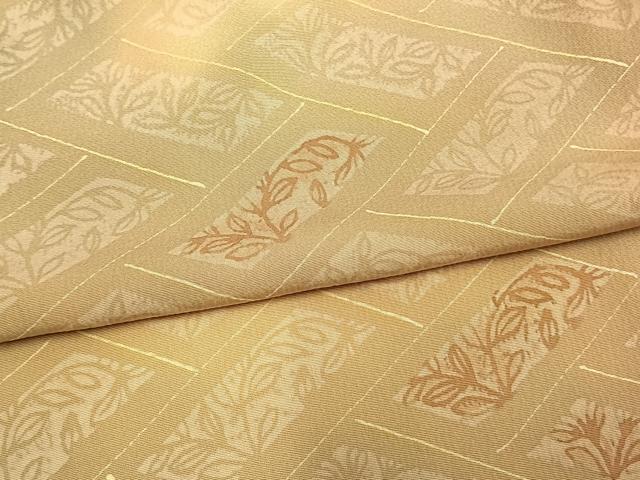 平和屋着物▽上質な小紋 単衣 檜垣草花文 暈し染め 正絹 逸品 AAAW1568fy
