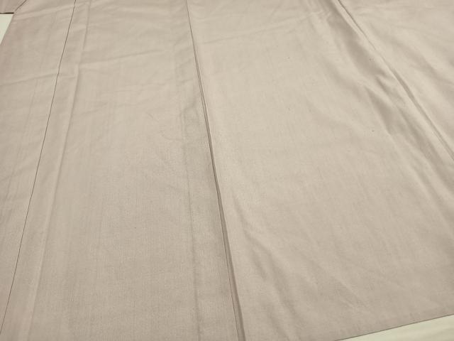 平和屋着物▽結城紬 単衣 色無地 白藤色 正絹 逸品 AAAW1569fy