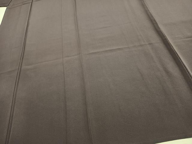 平和屋着物▽上質な色無地 単衣 葡萄鼠色 正絹 逸品 AAAW1583fy