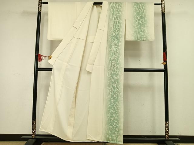 平和屋着物▽訪問着 単衣 間道 暈し染め 銀彩 正絹 逸品 AAAW1597fy