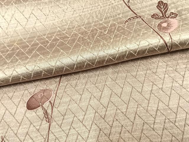 平和屋着物▽訪問着 単衣 刺繍 草花文 大丸扱い 正絹 逸品 AAAW1601fy