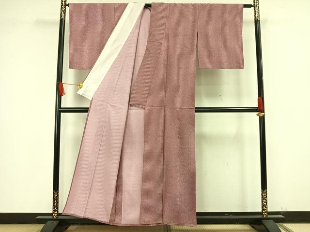 平和屋着物▽小紋 単衣 蔦の葉文 洗える着物 AAAW1607fy