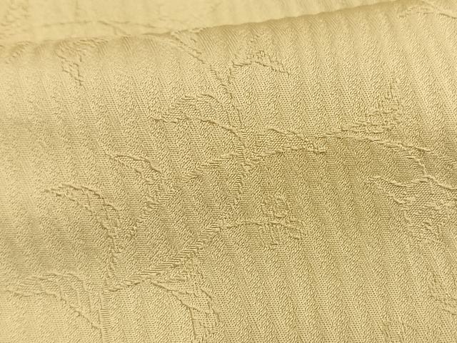 平和屋着物▽上質な色無地 単衣 草花地紋 砥粉色 正絹 逸品 AAAW1609fy