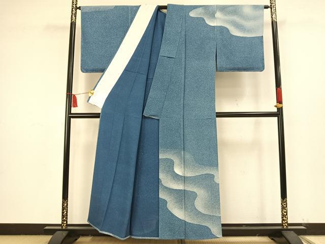 平和屋着物▽訪問着 単衣 作家物 流水文 正絹 逸品 未使用 AAAW1623fy