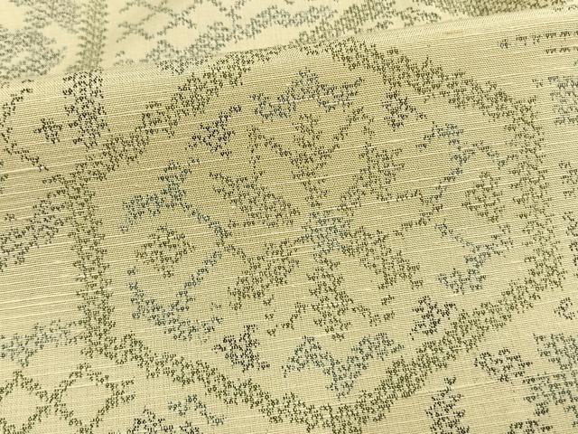 平和屋着物▽上質な紬 単衣 亀甲花文 正絹 逸品 AAAW1630fy