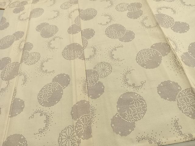 平和屋着物▽本塩沢 単衣 丸文 正絹 逸品 AAAW1637fy