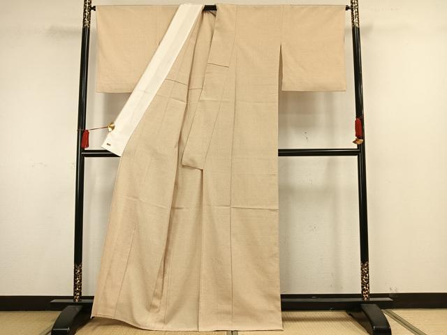 平和屋着物▽本塩沢 単衣 蚊絣 三越扱い 正絹 逸品 AAAW1639fy