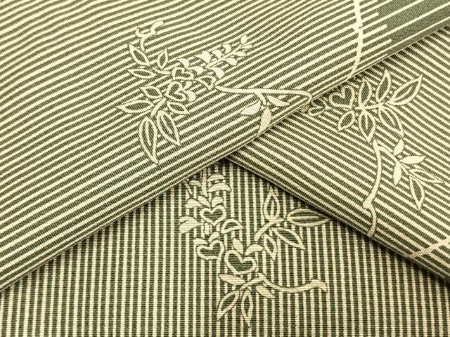平和屋着物▽上質な小紋 単衣 蔦の葉斜線文 近鉄扱い 正絹 逸品 AAAW1658fy