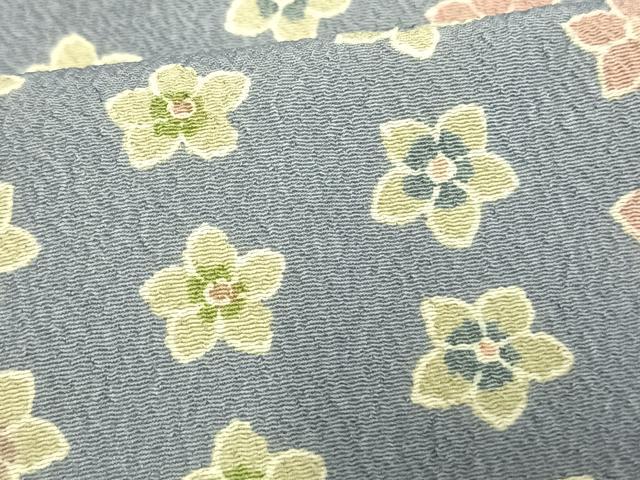 平和屋着物▽小紋 単衣 花づくし 洗える着物 AAAW1717fy