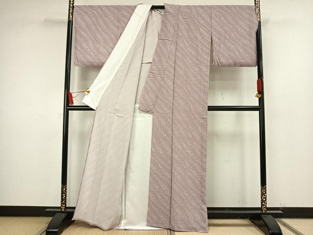 平和屋着物▽小紋 単衣 花づくし 洗える着物 AAAW1721fy