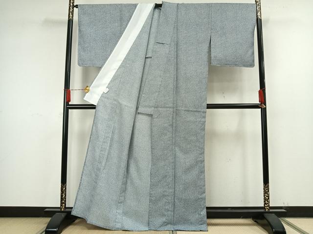 平和屋着物▽小紋 単衣 鹿の子文 洗える着物 未使用 AAAW1735fy